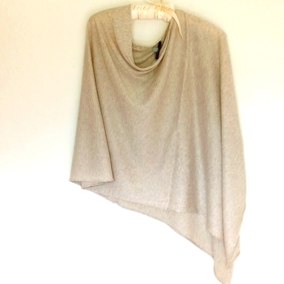 SILK Shawl Wrap Poncho TOP by Nature Lamaze Armless Pull On SIZE Small Medium - Picture 2 of 6